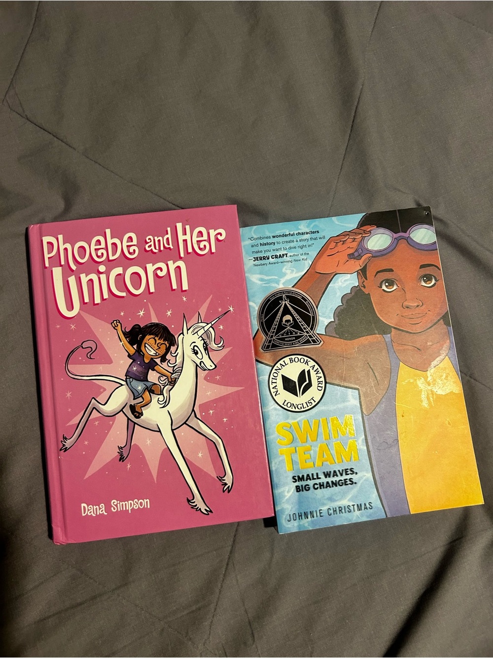 Phoebe and Her Unicorn + Swim Team - Pink & Blue Book Set